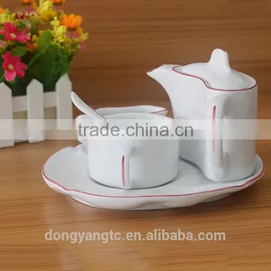 China Manufacturers Custom Design Ceramic 5pc Breakfast Tea Set thumbnail-1
