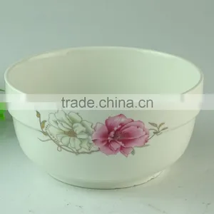 Chaozhou Supplier Stocked Wholesale 6.69 Inch White Ceram Bowls With Flower Decal Household Bowls thumbnail-2