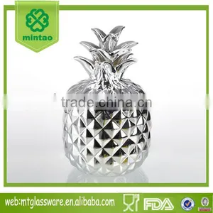 Top Grade Electroplate Ceramics Pineapple Candy Jar thumbnail-1