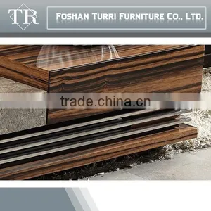 Luxury Good Quality Wooden Base Travertine Top TV Stand thumbnail-3