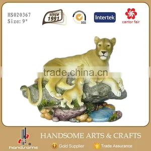 8.5*4*5.5 Inch Home and Garden Decor Resin Lively Animal Running Leopard Statue thumbnail-2