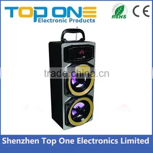 New Launch Portable Wooden Karaoke Bluetooth Speaker With Wireless Microphone thumbnail-5