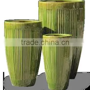 Vertical Ribbed Tall Vase thumbnail-1