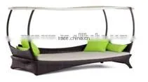 Round Rattan Outdoor Bed Outdoor Daybed thumbnail-1