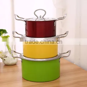 Colorful Cooking Pot Stainless Steel, Cookware Set, Kitchen Ware thumbnail-3