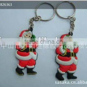 2016 Santa Claus Shaped Silicone Key Chain thumbnail-1
