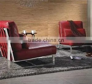Bisini Luxury Red Leather Hotel Sofa Set (BG90493) thumbnail-1