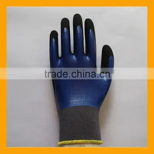 Black Sandy Nitrile Double Dipped Gloves Smooth Nitrile Full Dipped Gloves thumbnail-4