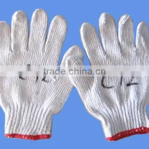 White Knitted Cotton Working Safety Gloves With Factory Price thumbnail-2