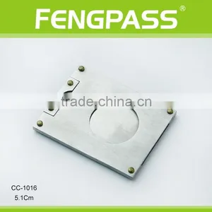 CC-1016 5.0cm 2CR13 Stainless Steel Square-Shaped Full Metal Cigar Cutter Mini Style thumbnail-1