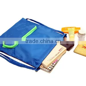 Factory Price Nylon Polyester Drawstring Bag,drawstring Bag With Front Zipper Pocket thumbnail-4