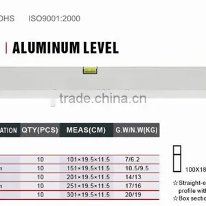 2 Vials Water Level Ruler Spirit Level Aluminium thumbnail-1
