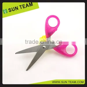 SC018A 5" Bling Round Hole Handle Best Quality Student Scissors for Paper Cutting thumbnail-1