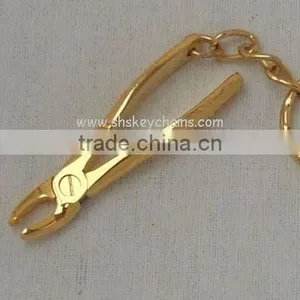 Ext.Forceps Keychain Functional , Gold thumbnail-1