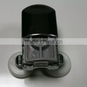 Wooden Plastic Bathroom Privacy Glass Sliding Barn Door Track and Cabin Door Roller thumbnail-5