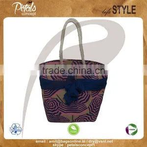 PP Laminated Jute Beach Bag With Sarong & With Twisted Rope Handle thumbnail-1
