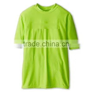 Wholesale OEM 89% Nylon 11% Elastane Little Kids Big Kids Short Sleeve Stretch Quick Drying Basic Crew Neck Skins Rash Guard Tee thumbnail-4