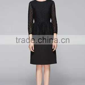 Spring-Summer Season Ladies Three-Quarter Length Sleeve Round Collar Waisted Casual Shirt thumbnail-1