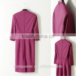 Fashion Design Slim Fit Office Ladies Formal Dress Half Sleeve Dress thumbnail-5