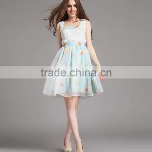2015 HOYUGO Spring New Organza Soft Fabric Slim Dress thumbnail-1