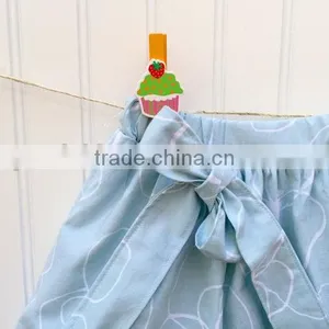 Light Blue Skirts Children's Clothing Baby Girl Dresses Elastic Waistband Ruffle Skirt thumbnail-2