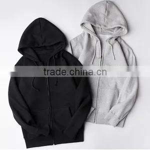 High Quality China Wholesale Professional Cheapest 100% Cotton Men Zipper Hoodies thumbnail-1