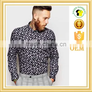 Shirt With Roses Print in Skinny Fit thumbnail-1