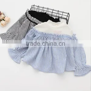 2-7 Years Wholesale 2017 New Style Girls Patchwork Shirt Cotton Long Sleeve Autumn Fashion Girls Blouses thumbnail-1