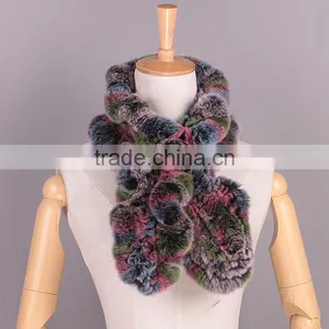 Multifunctional Ladies Genuine Rabbit Fur Magic Scarf thumbnail-1