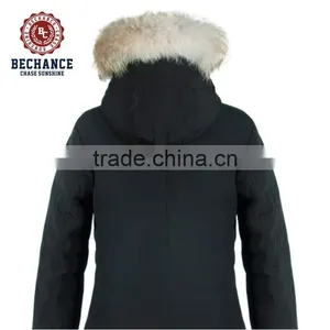 the Wholesale Customized Down Coat With Fur Hood thumbnail-5