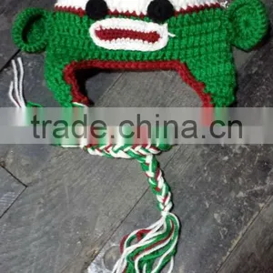 Green Monkey Hat Owl Crochet Hat Baby Boy/Girl Crochet Owl Animal Beanie Hat Cute Baby Crochet Hat Baby Boy Newsboy Hat thumbnail-1