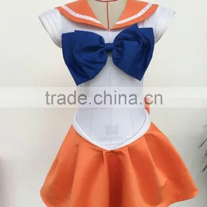 Walson G35 Sailor Moon Mercury Costume Cosplay Uniform Fancy Dress Sailormercury Gloves thumbnail-2