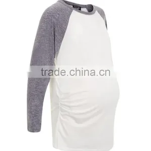 Maternity Clothes Pregnant Women Raglan Sleeve T-shirt thumbnail-5