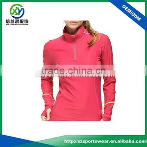 Whole Red 1/4 Zipper Thumb Hole Cuffs High Quality Pullover, Dry Fit Hoodies in Sale thumbnail-1