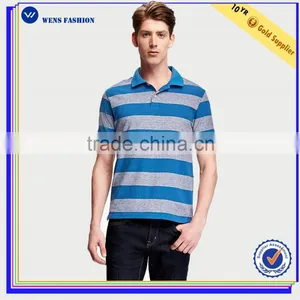 Hot Sale Polo Shirt Cotton Shortsleeve Striped Polo Shirt For Men thumbnail-1
