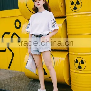 Cartoon Printing Horn Sleeves t Shirt for Women thumbnail-6