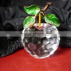 High Quality Quality Crystal Clear Apple Model for Wedding Gift thumbnail-2