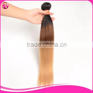 Color 1b/4/27 Straight Wave Brazilian Hair Weave Blonde and Brown thumbnail-4