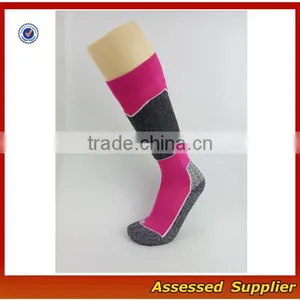 Women Hot Pink Merino Wool Hiking Sport Traing Socks thumbnail-1