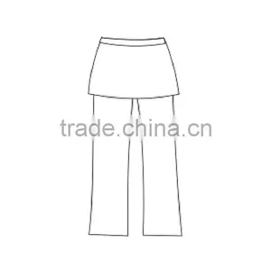 Child Skirt Jazz Pants. Long Jazz Pants With Skirt thumbnail-2