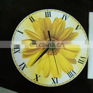 Sublimation Blank Tempered Glass Clock on Wall or Desk thumbnail-1