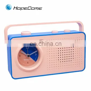China Retro Portable Mini FM Radio Clock thumbnail-4