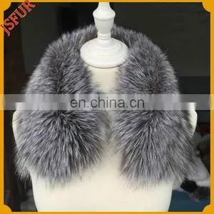Deyed Fur Premium Unisex Real Fur Collar Fox Collar For Coat thumbnail-1