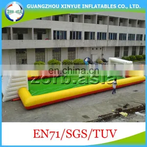 0.55mm PVC Tarpaulin Giant Cheap Inflatable Soap Soccer Field, Inflatable Water Soccer Field for Sale thumbnail-1