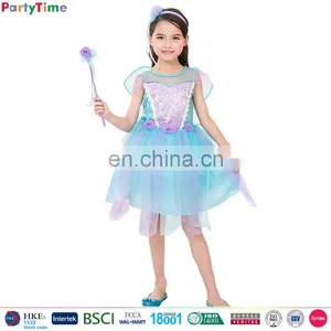 2017 Fashions Designer One Piece Party Simple Dress for Kids Wear, Lilac Floral Fairy Dresses for Girls Dress Party thumbnail-1