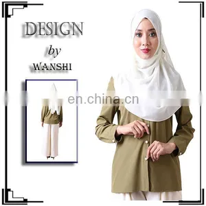 Traditional Women Wear Latest Design Muslim Long Sleeve Top Islamic Clothing thumbnail-1
