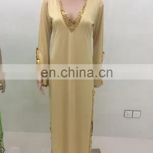 Glittery Long Islamic Dubai Arabic Saidi Muslim Gown Robe Dress Clothing GT-1064 thumbnail-2