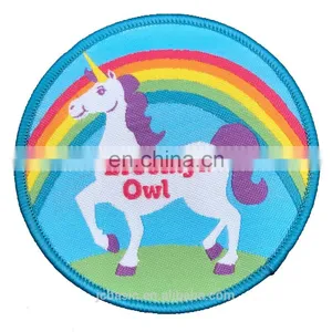 Custom Sewn on Woven Brand Patches for Garment Clothing thumbnail-1