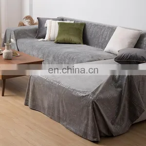 Wholesales Reversible Sofa Furniture Protector Grey Colors Soft Plush Couch Cover thumbnail-6