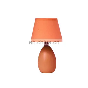 Good Item Modern Simple Ball Shape Ceramic Base Custom Cheap Orange Table Lamps for Hotel Bedside Nightstand thumbnail-1